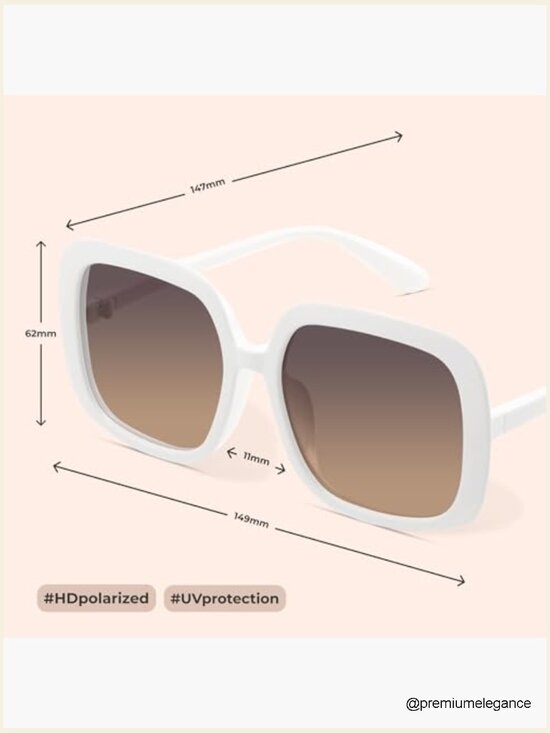 Oversized Polarized Retro Sunglasses, Trendy UV400 Shades main image 6